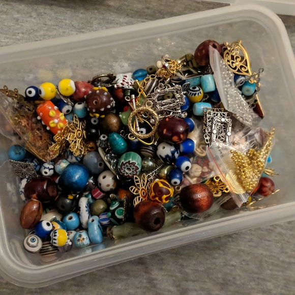 Other - Craft room destash- box of beads and findings